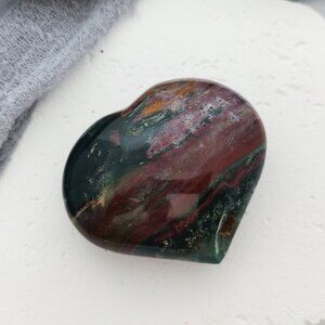 Large Ocean Jasper Puffy Heart Crystal Carving